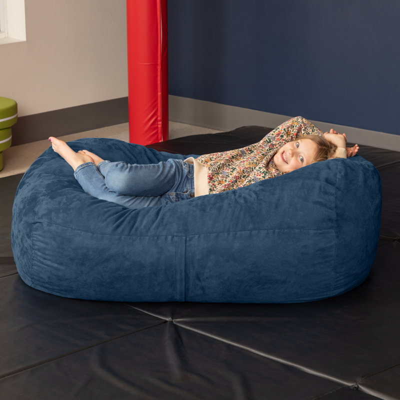 Fauteuil à billes et chaise longue à 4 pieds Jaxx Jr., Bleu marine