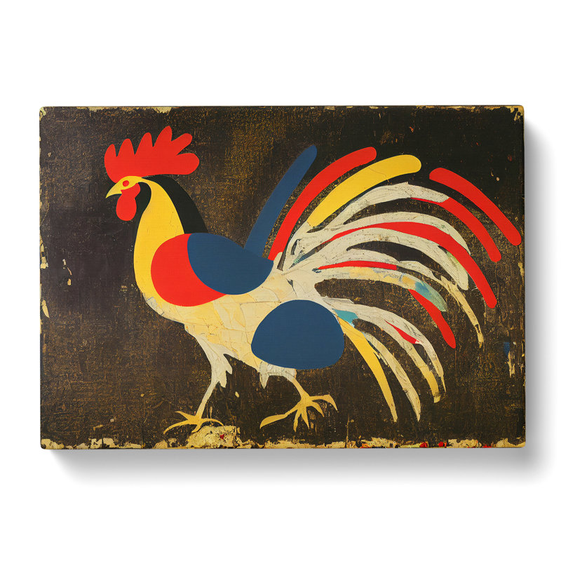 Iconic Rooster Abstract - Wrapped Canvas, 40cm H x 60cm W x 3cm D