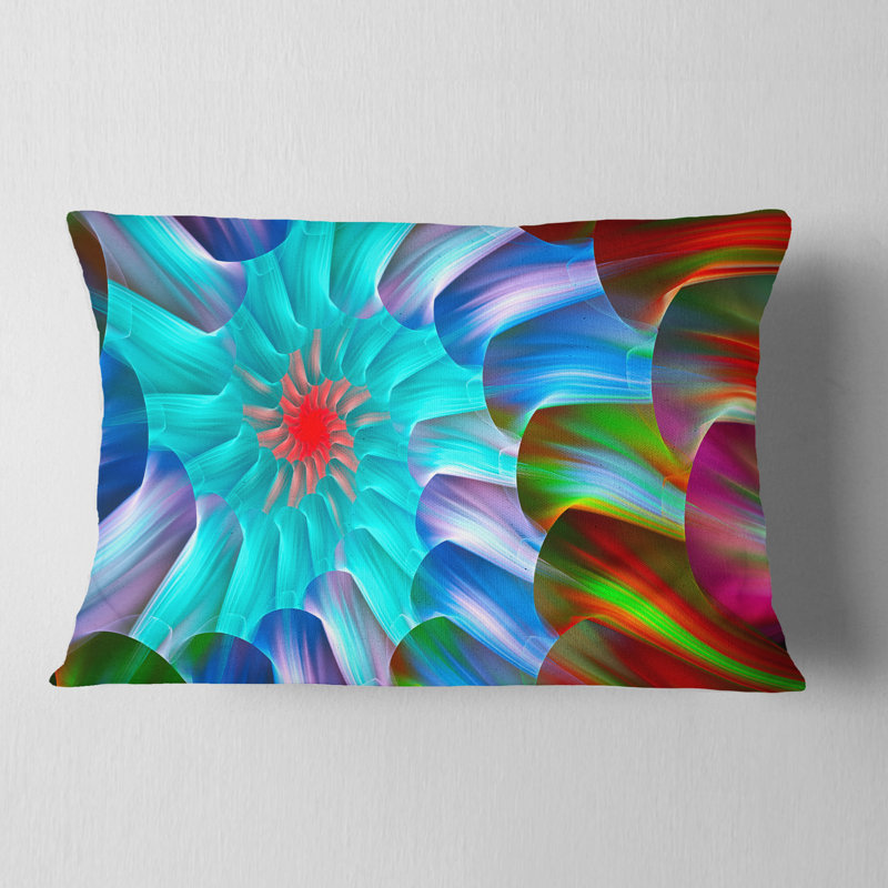 Spirales fractales multicouches - coussin imprimé abstrait