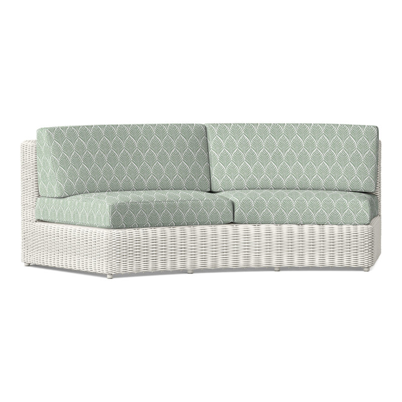 Sag Harbor Outdoor 2 - Seat Loveseat, Sag Harbor Classic White, Perigold Linnaeus Spring