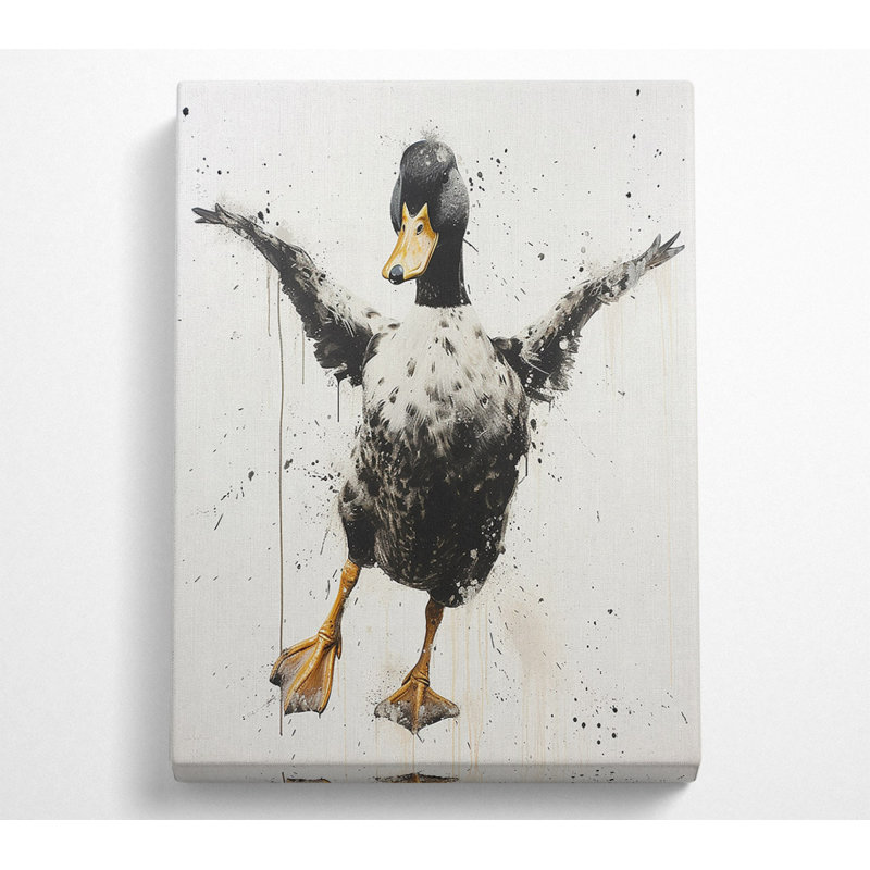 Flying Duck - No Frame Print on Canvas, 121.9cm H x 81cm W