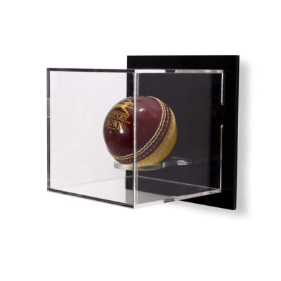 Tielo Sports Display Cases 14cm W 15cm D Cricket Plastic/Acrylic Ball / Puck Case
