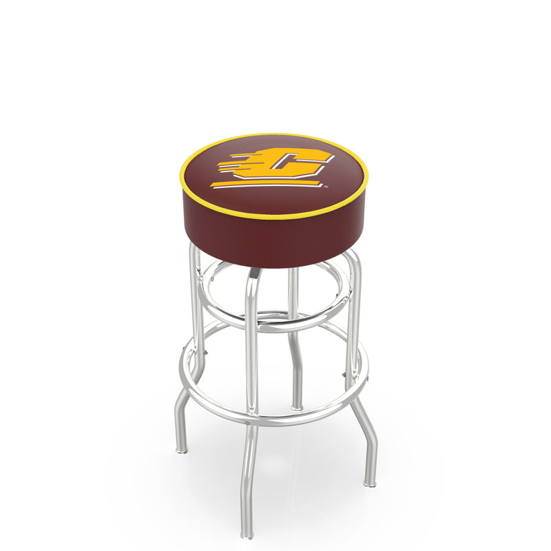 Tabouret de bar et de comptoir pivotant NCAA, Tabouret de comptoir (siège à 25 po de hauteur, Central Michigan
