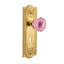 Meadows Plate with Decorative Keyhole and Crystal Pink Door Knob-1877015756-1877015755