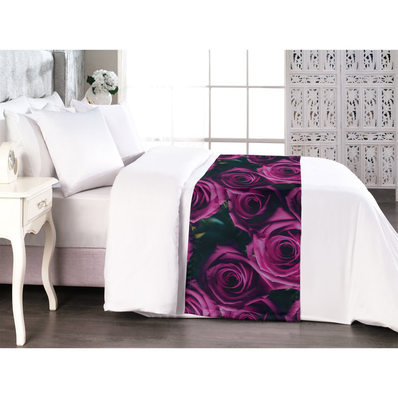 Foulard de lit Ambesonne Blooming Roses, Grand lit