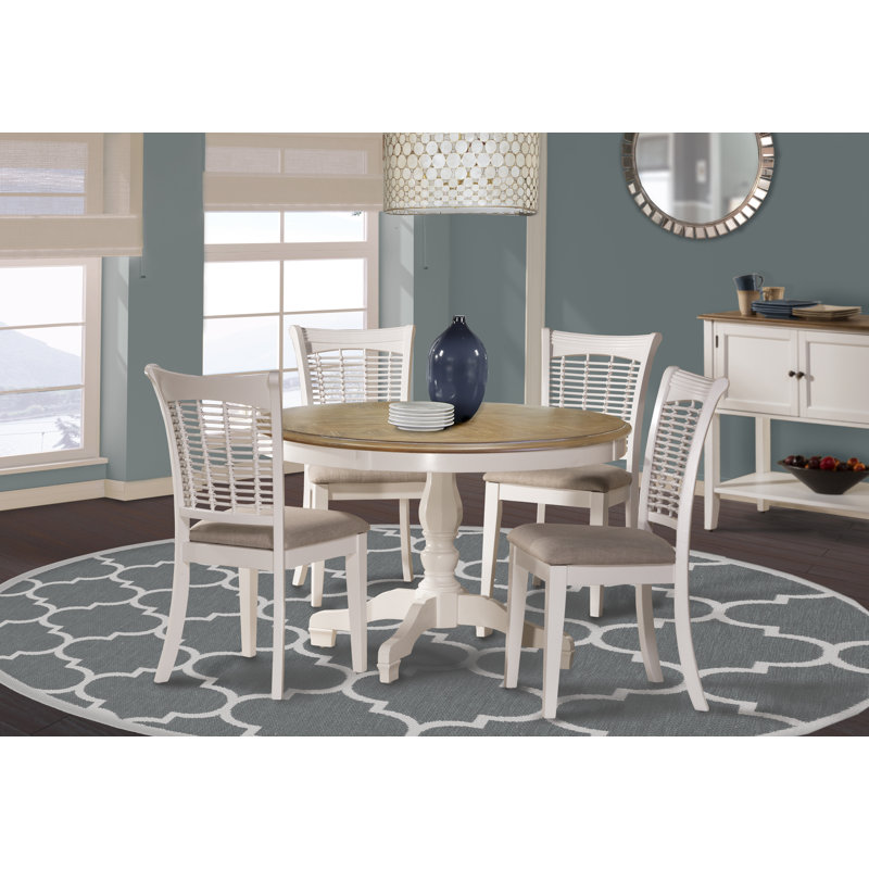 Carcassonne 4 - Person Solid Wood Top Pedestal Base Dining Set