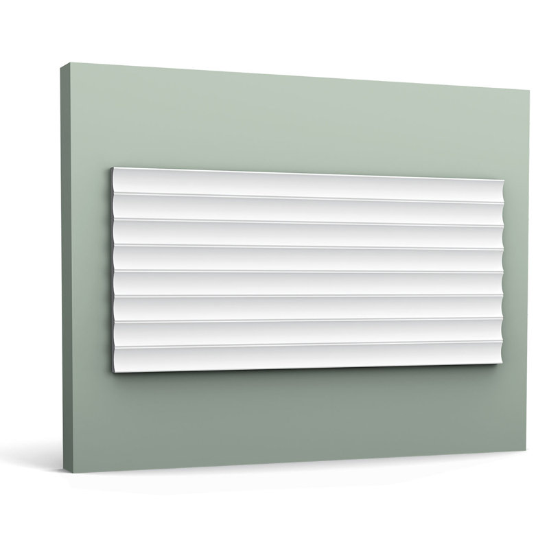 1/2 in D x 9-7/8 in W x 78-3/4 in L Primed White Polyurethane Panel Moulding
