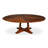 Extendable Walnut Round Solid Wood Dining Table-108207494