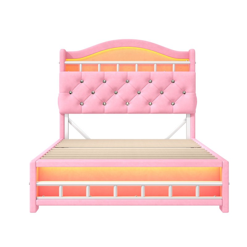 Upholstered Bed, Pink