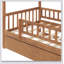 Wooden House Bed With Trundle-651404790