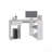 Corner Desk, White Space-Saving L-Shaped Design with Two Side Shelves-1402477702