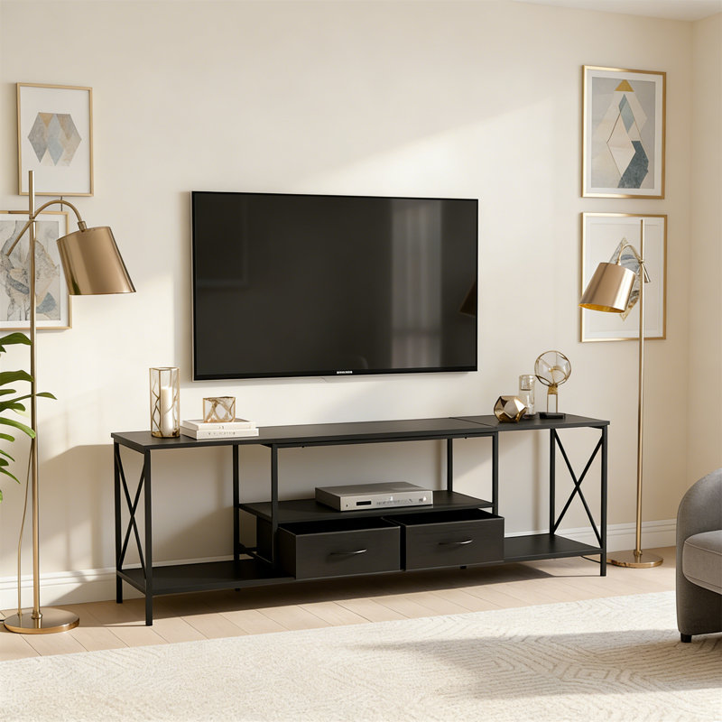 Unfinished TV Stand for TVs up to 28", Black