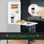 Bureau mural pliable avec tableau noir, tablettes flottantes convertibles pour petits espaces, blanc