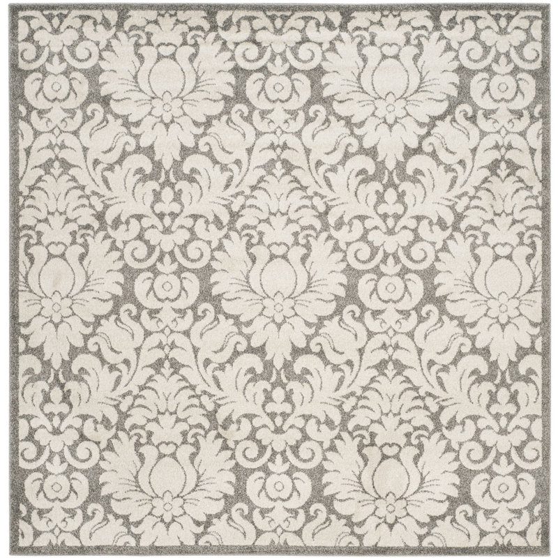 Tapis floral Carman Performance, Carré 7 pi