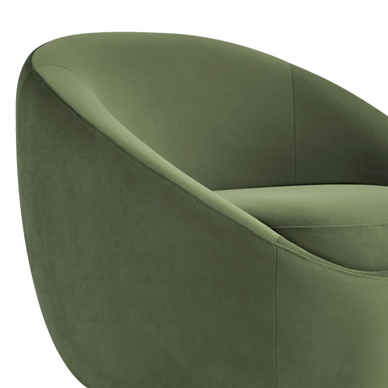 Fauteuil d'appoint pivotant rembourré, Vert