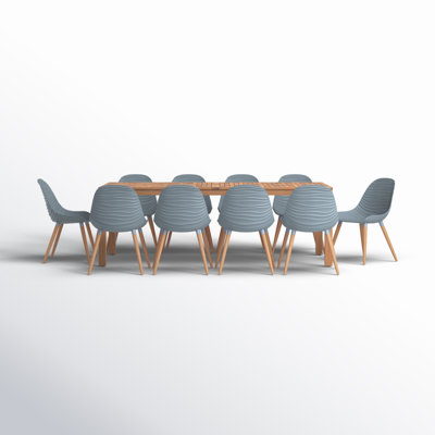 Tempo 10-Person Weather and UV Resistant Outdoor Dining Set 