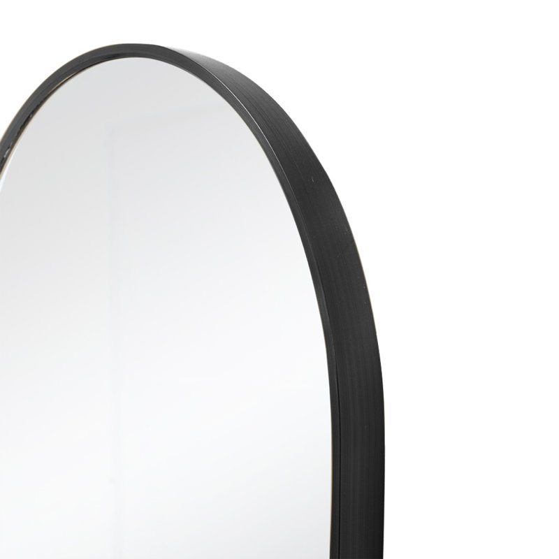 Loy Metal Oval Mirror, Black