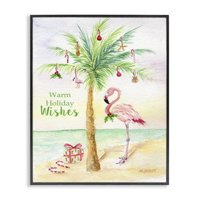 Palmier tropical de Noël flamant tropical