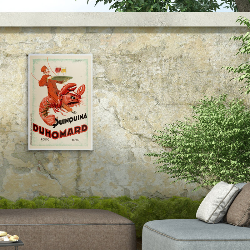 Toile pour l'extérieur homard Marcus Jules Duhomard, H 12 po x l 19 po