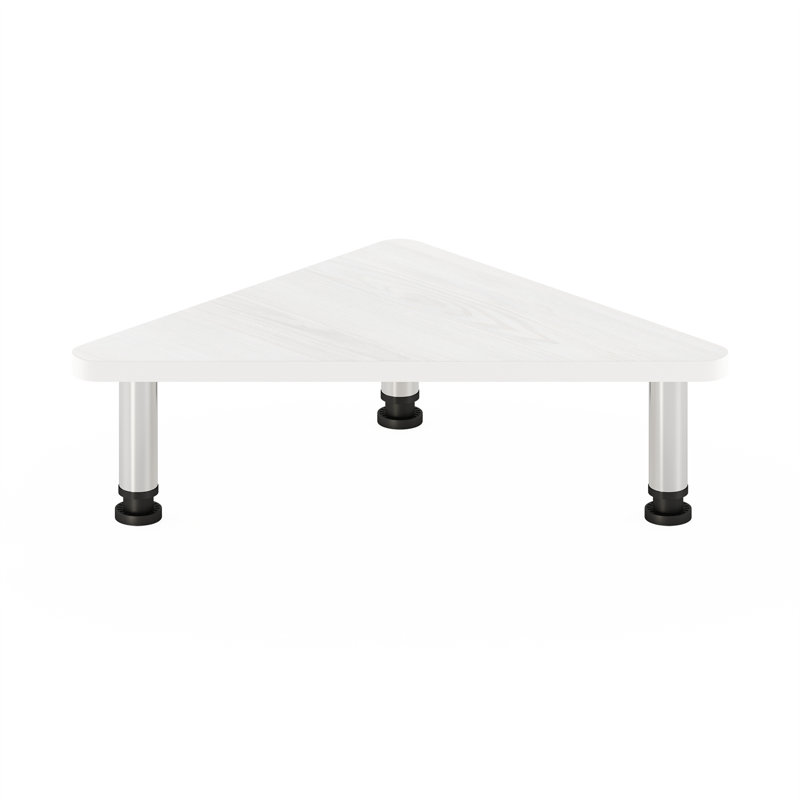 Support pour écran Mazelina, Chêne blanc / acier inoxydable