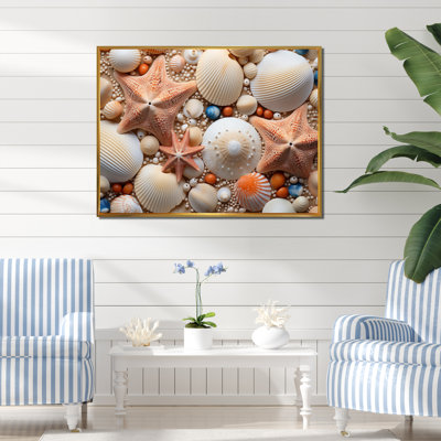" Beach Photo Seashell Collage VI "
