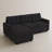 L-Shaped Sleeper Sectional Sofa With Hidden Storage-2086731400