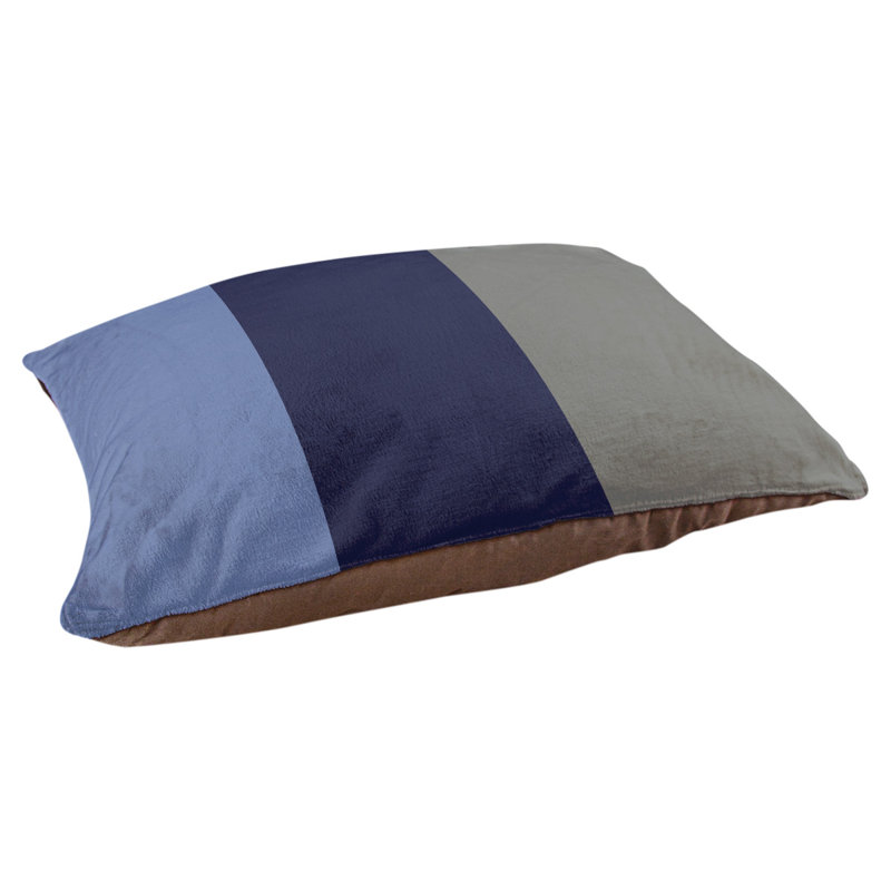 Coussin Designer, Moyen (L 30 po x l 40 po), Bleu basketball / bleu marine basketball / gris ba