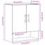 Solid Wood Rectangle Accent Cabinet