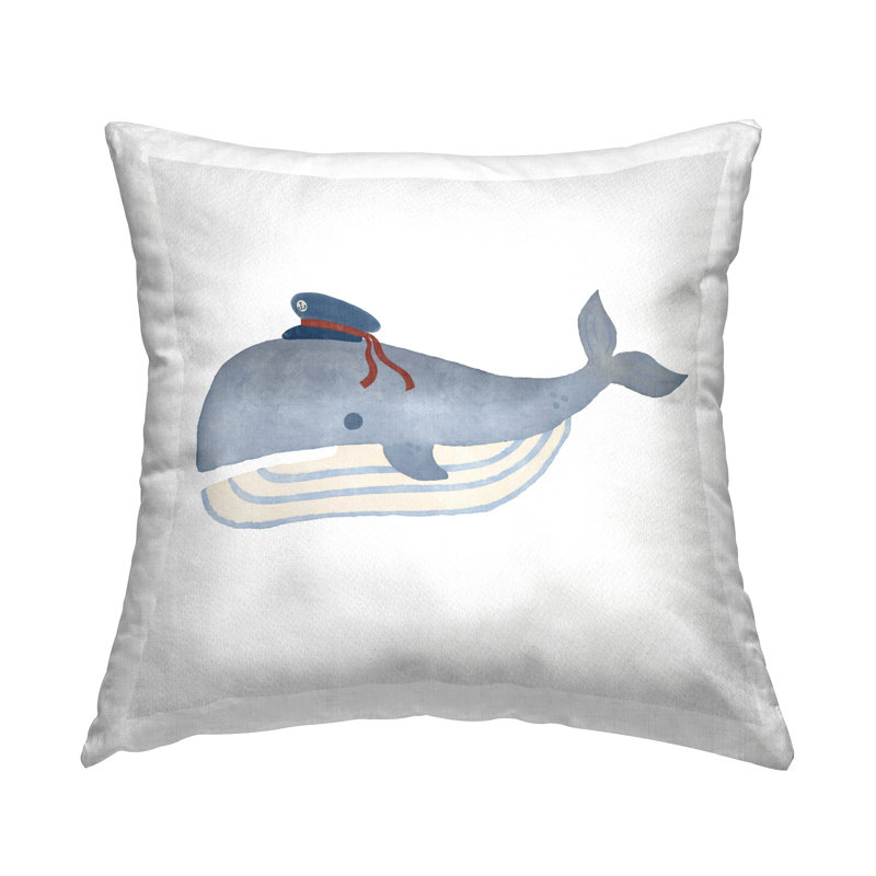 Capitaine baleine avec chapeau, imprimé décoratif par Carrie Cantwell