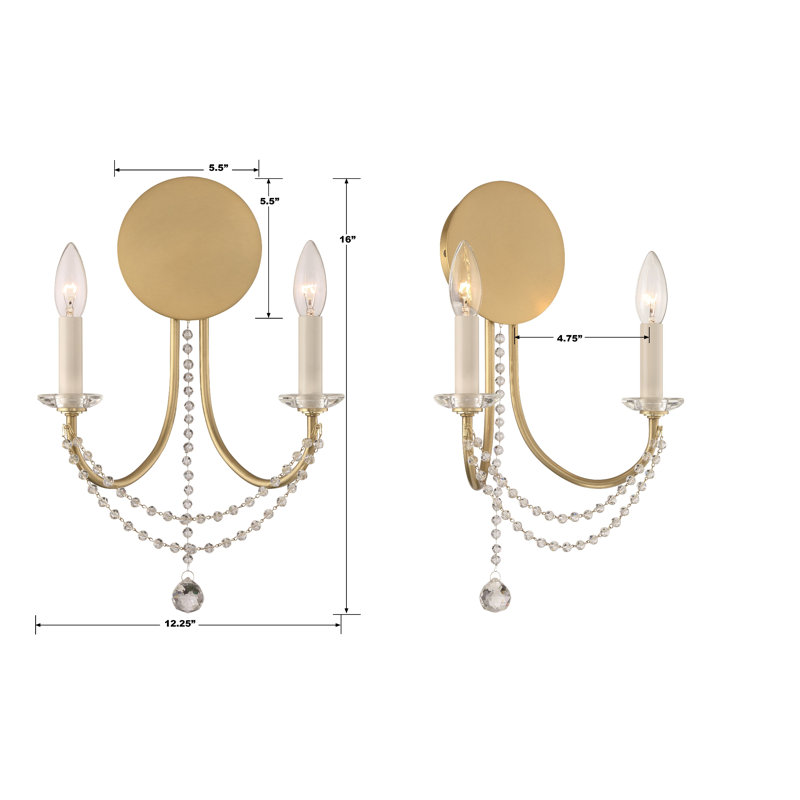 Paradiso Candle Wall Light, Aged Brass