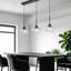 Luminaire suspendu pour îlot de cuisine 3 lumières avec abat-jour en verre martelé Aveline-1606294175
