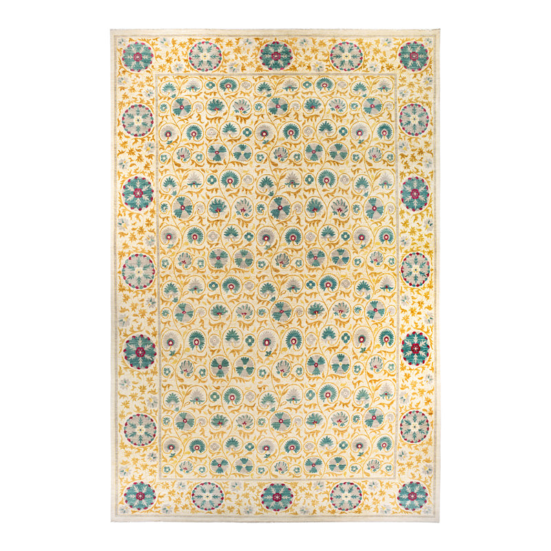 Suzani One-of-a-Kind 18' 4" X 12' 3" Hand Knotted Area Rug