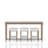 Frosted Glass Console Table With 3 Stools