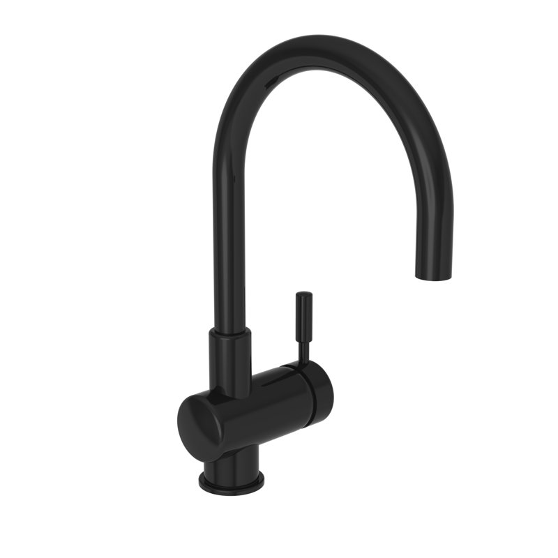 East Linear Single Handle Bar Faucet, Gloss Black