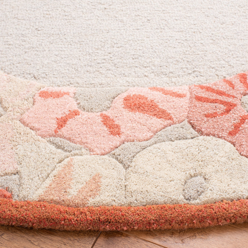 Martha Stewart Hand Tufted Wool/Viscose Floral Rug in Cayenne, Rectangle 8' x 10'