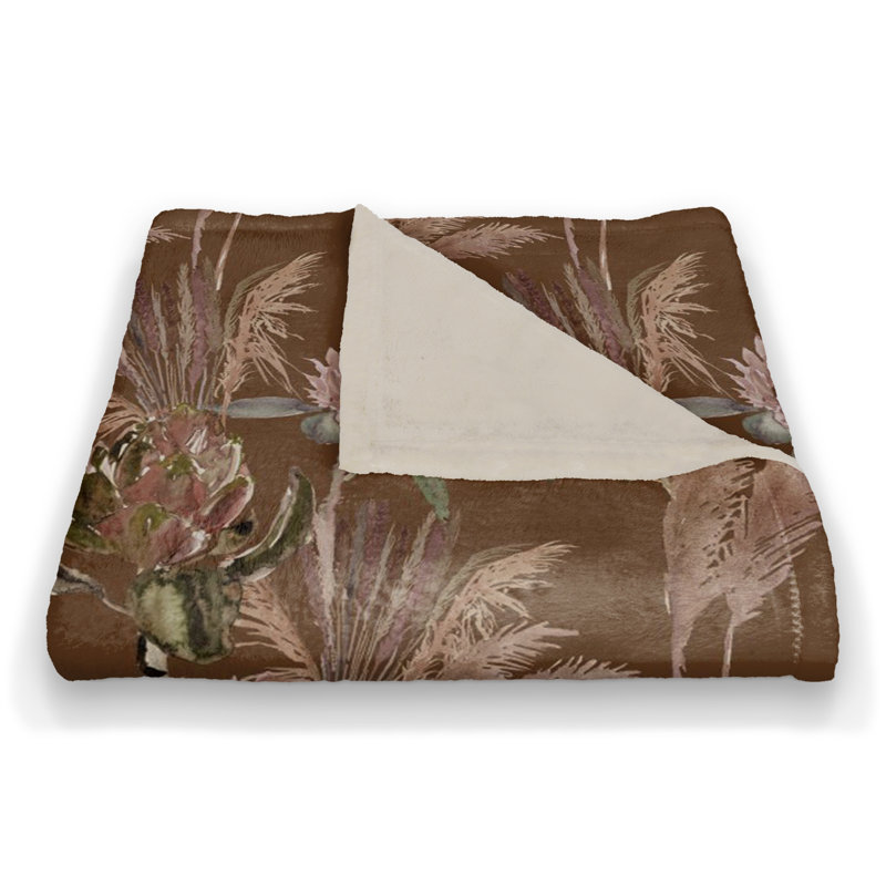 Hand Woven Throw Blanket, Rust