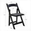 Ensemble de 4 chaises d'appoint rembourrées pliantes, chaises portatives peu encombrantes avec coussin noir & amp; Cadre noir pour salle à manger, petits espaces pour adultes-783463233