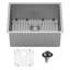 Ensemble d'évier de cuisine à cuve simple en acier inoxydable de calibre 16 21-1 / 4 po x 17-1 / 4 po Karran