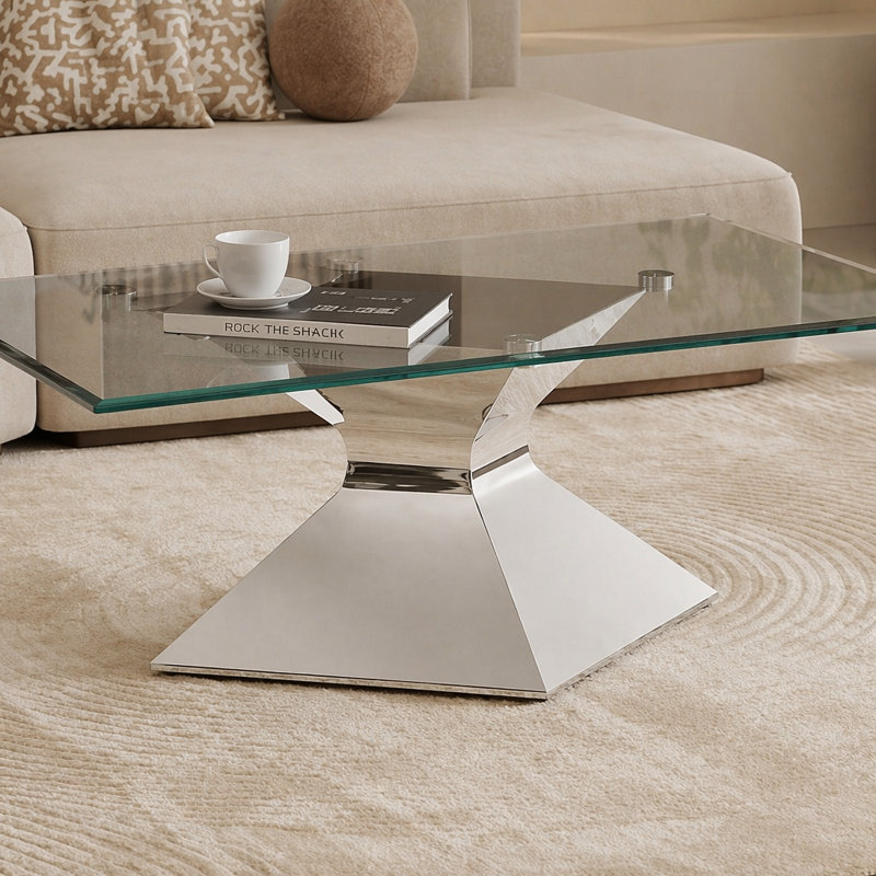 Glass Top Single Coffee Table