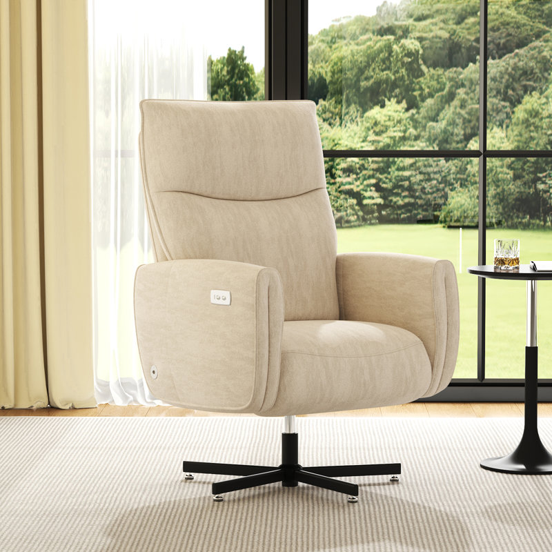 Power Adjustable Swivel Chair, Ergonomic Executive Office Chair with USB Charger, 90-125 Degree Tilt, Velvet Upholstery, 360 Rotation & Height Adjustment, Modern Desk Chair for Home Office
