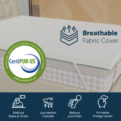 Surmatelas en mousse froide sans matelas 1 po Marnie Alwyn Home