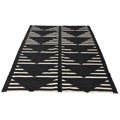 Tapis noir et blanc Noor