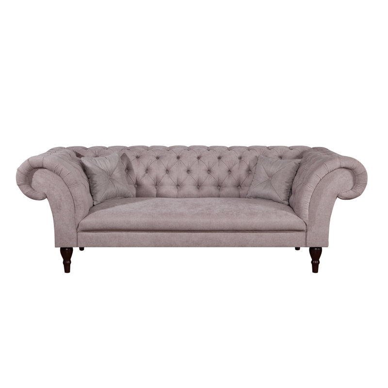 Velvet Sofa, Taupe, No