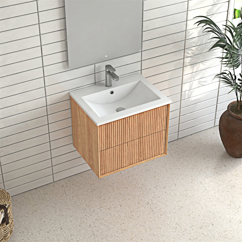 Ensemble de meuble-lavabo mural flottant