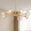 Lustre moderne Spoutnik avec abat-jour en verre transparent-1203081073