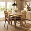 Daris Dining Chairs - Pair of 2. Ladder Back. Brown Faux Leather Padded Seat.
