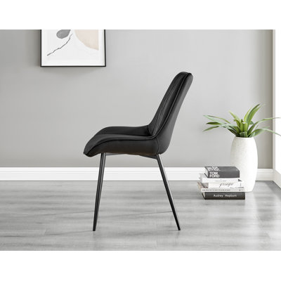 Ensemble de table de salle à manger extensible en verre et en métal Tierra et 4 chaises de salle à manger rembourrées en velours