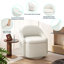 Chaise de salle à manger pivotante avec rangement en chenille Aimilia (ensemble de 4)-353957176-367062986