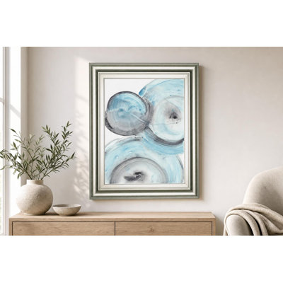 Art mural Ripple Effect IV - 22 po x 26 po - Cadre argenté Serenity