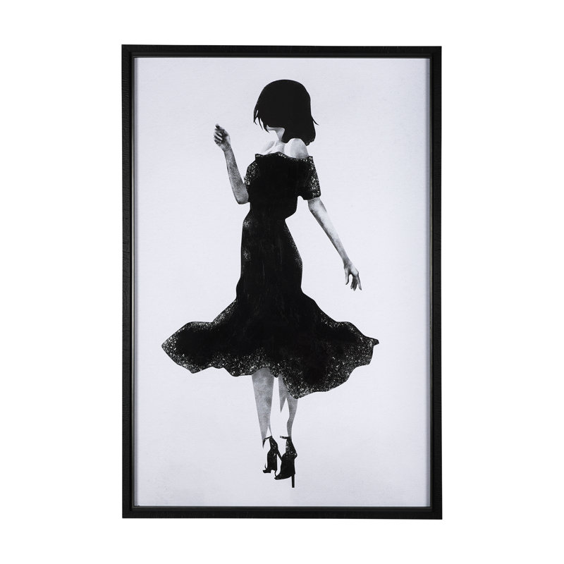 «A Dancing Night a Hand», reproduction d'art encadrée texturée matte sous verre, Une nuit dansante II